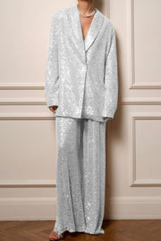Sequined Suit Jacket And Trousers Set