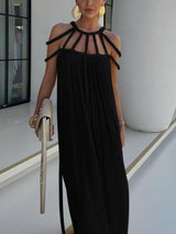 Cover Up Draped Braids Maxi Dress