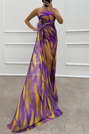Audrey | Women’s One Shoulder Slit Maxi Dress