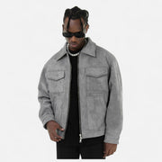 Men's Relaxed-Fit Suede Jacket