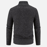 Men's Fleece Patchwork Jacket with Stand Collar