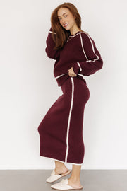 Ava Knit Sweater | Wine