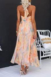 Poppy | Women’s Summer Halter Floral Maxi Dress