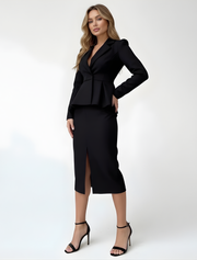 Brooklyn | Women’s Spring Peplum Blazer Skirt Set