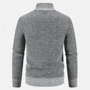 Men's Fleece Patchwork Jacket with Stand Collar