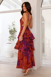 Maria | Women’s Elegant Floral Tiered Maxi Dress