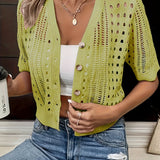 Elena Hollow Knit Cardigan