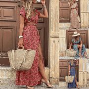 Harper | Women’s V-Neck Short Sleeve Maxi Dress