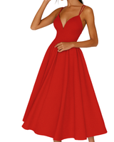 Bella | Women Wedding Guest Strappy Midi Dress