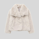 Arloa Cropped Faux Fur Jacket