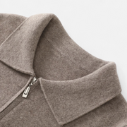 Men's Wool Zip-Up Sweater for Business