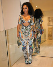 TAYA Two-piece Flared Jumpsuit