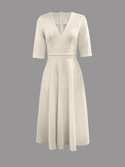 Daisy | Women Wedding Guest Flared Midi Dress