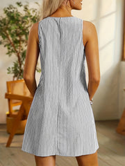 Serena | Luxurious Striped Midi Dress