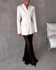 Fashion Jacket & Perspective Skirt Two-Piece Set