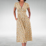 Alice | Women’s Floral V-Neck Pocket Midi Dress