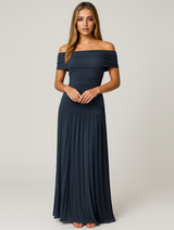 Isabel | Women Wedding Guest Pleated Maxi Dress