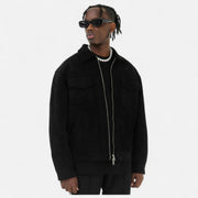 Men's Relaxed-Fit Suede Jacket