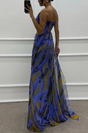 Audrey | Women’s One Shoulder Slit Maxi Dress