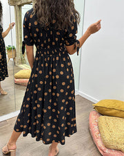 Mina™ | Dress with a V-neck and Dots