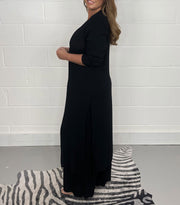 Two-piece Casual Long Top and Matching Pants Set