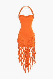 SANAI Ruffle Trim Mini Dress