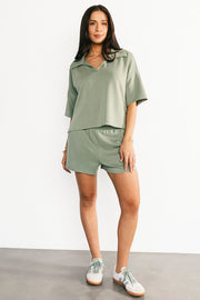 Ana Top + Shorts Set | Green
