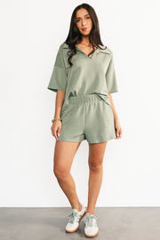 Ana Top + Shorts Set | Green