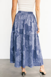Alejandra Midi Skirt | Blue Floral