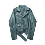 Ravelle | Women's Biker Jacket – Adjustable Waist & Zipper