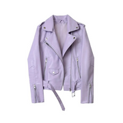 Ravelle | Women's Biker Jacket – Adjustable Waist & Zipper