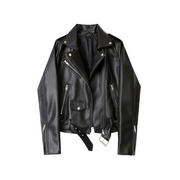Ravelle | Women's Biker Jacket – Adjustable Waist & Zipper
