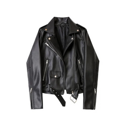 Ravelle | Women's Biker Jacket – Adjustable Waist & Zipper