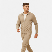 Men's Wool Zip-Up Sweater for Business