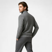 Men's Fleece Patchwork Jacket with Stand Collar