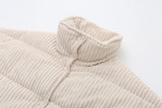 Remi | Cropped Puffer Jacket – Ribbed Elevated Edge