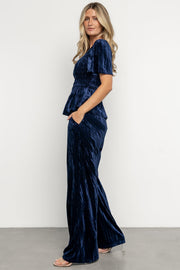 Elin Velvet Set | Navy