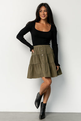 Ebba Short Skirt | Olive