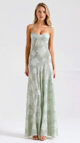 Donna | Women Wedding Guest Bustier Maxi Dress