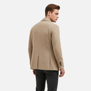 Men's Elegant Wool Blend Jacket with Business Lapel