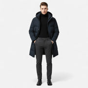 Men's Luxury Hooded Down Parka – Insulated Winter Elegance