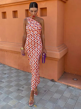Dakota | Stylish Women’s One-Shoulder Printed Dress