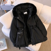 Serenelle | Women's Jacket – Faux Fur Drawstring Fit