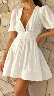Katie | Women’s Spring Puff Sleeve Mini Dress