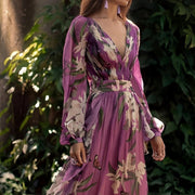 Abigail | Women’s Comfortable Floral V-Neck Maxi Dress