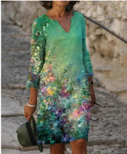 Hailey | Women’s Floral V-Neck Midi Dress