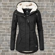 Celine | Pleated cotton coat with lambskin hood