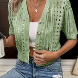 Elena Hollow Knit Cardigan