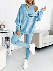 Casual and Comfortable Three-piece Sweatshirt Set