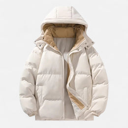 Men’s Padded Jacket with Detachable Hood